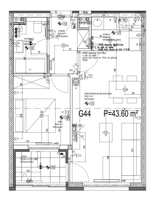 NAJAM, SREDIŠĆE, MODERAN 2-SOBAN + GPM, 47m2, 1100€