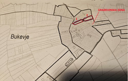 PRODAJA, GRAĐ. ZEMLJIŠTE BUKEVJE, 1306 m2, 25 €/m2