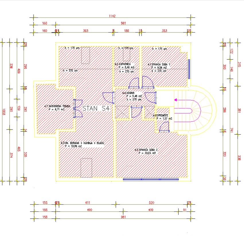 PRODAJA, DELUXE 3-SOBAN, ŠKALINOVA (VRAPČE), 89m2, 2 PARKINGA