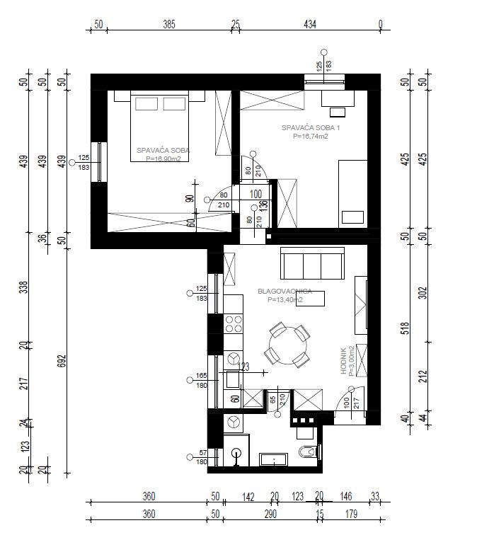PRODAJA, PROSTRAN NOVORENOVIRANI 3-SOBAN, VPM, 59M2, KLAIĆEVA, 272.000€